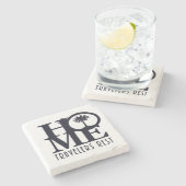 ZUHAUSE Travelers Erholung South Carolina Steinuntersetzer (Seitenansicht)