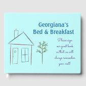 Zuhause & Tree Bed and Breakfast Gästebuch für Kün (Vorderseite)