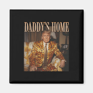 Zuhause Trump Shirt Trump 2024 Leopard Funny Maga Magnet