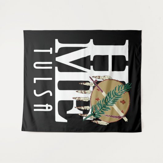 ZUHAUSE Tulsa Oklahoma Wandteppich (Vorderseite (Horizontal))