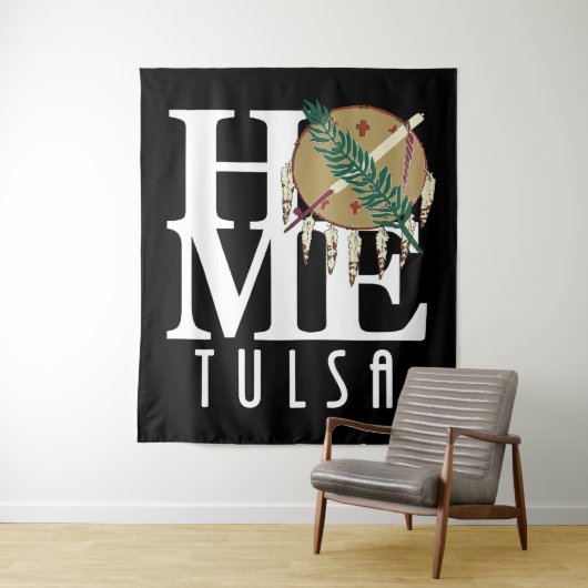 ZUHAUSE Tulsa Oklahoma Wandteppich (Beispiel)