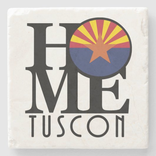 ZUHAUSE Tuscon Arizona Steinuntersetzer (Vorderseite)