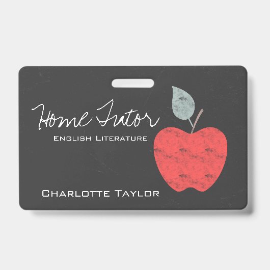 Zuhause Tutor Lehrer Apple Business Personalisiert Ausweis (Vorderseite)