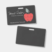 Zuhause Tutor Lehrer Apple Business Personalisiert Ausweis (Vorder- & Rückseite)