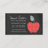 Zuhause-Tutor-Lehrer-Apple-Tafel Visitenkarte (Vorderseite)