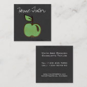 Zuhause-Tutor-Lehrer-Grün-Apple-Tafel Quadratische Visitenkarte (Vorne/Hinten)