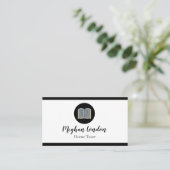 Zuhause Tutor Lehrer & Lehrer Minimalistisch einfa Visitenkarte (Stehend Vorderseite)