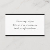 Zuhause Tutor Lehrer & Lehrer Minimalistisch einfa Visitenkarte (Rückseite)