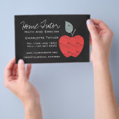 Zuhause Tutor Teacher Apple Chalkboard Flyer (Handgriff)