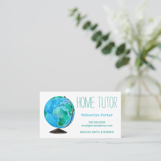 Zuhause-Tutor-Verabredungs-Erinnerungs-Kugel Terminkarte (Stehend Vorderseite)