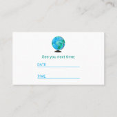 Zuhause-Tutor-Verabredungs-Erinnerungs-Kugel Terminkarte (Rückseite)