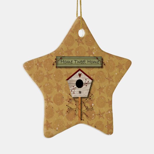 Zuhause Tweet Zuhause Ornament (Rechts)