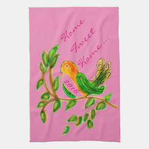 Zuhause Tweete Zuhause Geschirrtuch