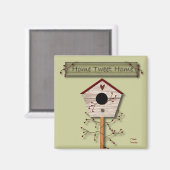 Zuhause Tweete Zuhause Magnet (Vorderseite/Rückseite)