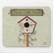 Zuhause Tweete Zuhause Mousepad (Vorne)