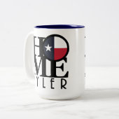ZUHAUSE Tyler Texas 15oz Zweifarbige Tasse (Vorderseite Links)