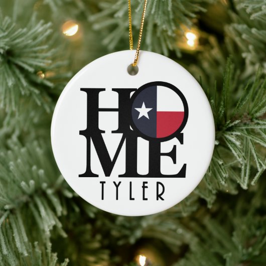 ZUHAUSE Tyler Texas Keramik Ornament (Baum)