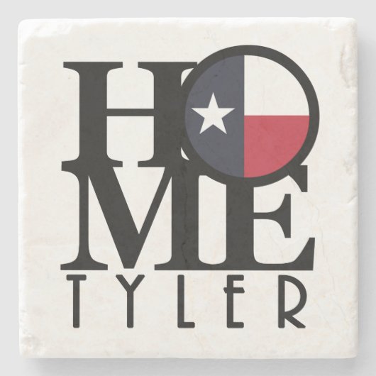 ZUHAUSE Tyler Texas Steinuntersetzer (Vorderseite)