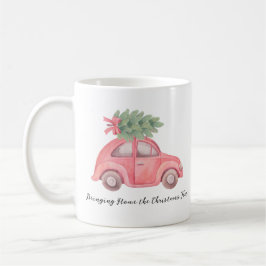 Zuhause über den Weihnachtsbaum, Tasse, 11 oz Kaffeetasse