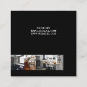 Zuhause Umbau des Auftragnehmers Quadratische Visitenkarte (Rückseite)