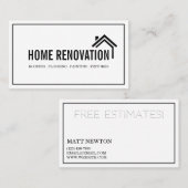 Zuhause Umbau des Renovierungsbaus Visitenkarte (Vorne/Hinten)