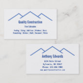 Zuhause-Umbau/Konstruktion Visitenkarte (Vorne/Hinten)