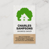 Zuhause- und Baumlogo | Landflucht Visitenkarte (Rückseite)