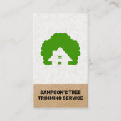Zuhause- und Baumlogo | Landflucht Visitenkarte (Vorderseite)