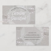Zuhause- und Büroreiniger, weißer Glitzer Visitenkarte (Vorne/Hinten)