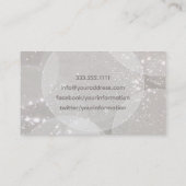 Zuhause- und Büroreiniger, weißer Glitzer Visitenkarte (Rückseite)