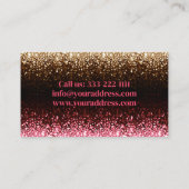 Zuhause- und Büroreinigungsservice Rosa Gold Glitz Visitenkarte (Rückseite)
