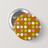 Zuhause und Business, farbenfrohe Polka-Punkte. Button (Vorne & Hinten)