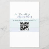 Zuhause und Haustiere Sitzen Niedliche Pflanze QR- Flyer (Hinten)