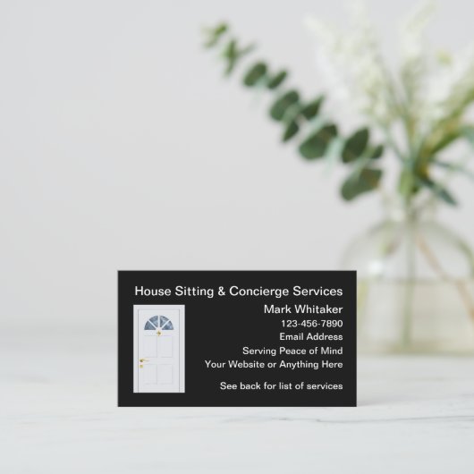 Zuhause- und Hausüberwachung Visitenkarte (Stehend Vorderseite)