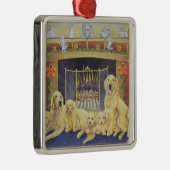 Zuhause und Herd Silbernes Ornament (Rechts)