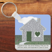 Zuhause und Herz für neue Hausbesitzer Schlüsselanhänger (Vorderseite)