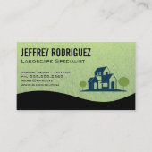 Zuhause und Landschaftsbäume | Gras Visitenkarte (Vorderseite)