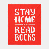 Zuhause und Lese-Bücher Bleibe Fleecedecke (Vorderseite)