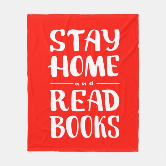 Zuhause und Lese-Bücher Bleibe Fleecedecke (Vorderseite)