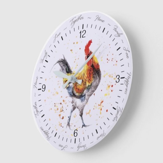 Zuhause und Liebe Große Wanduhr (Winkel)