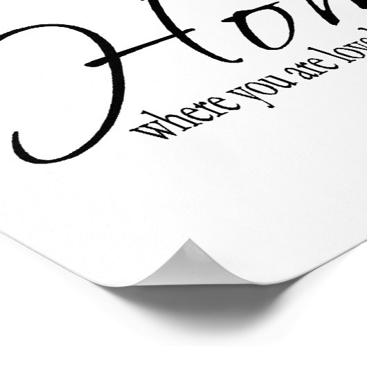 Zuhause und Liebe Poster (Ecke)