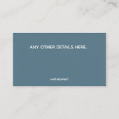 Zuhause- und Pflegedienste Visitenkarte (Rückseite)