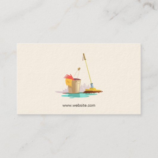 Zuhause und Reinigung von Unternehmen Visitenkarte (Rückseite)