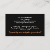 Zuhause- und Reparaturdienstleistungen Visitenkarte (Rückseite)