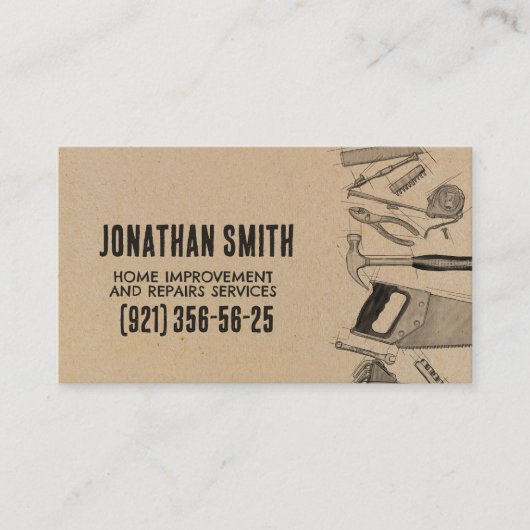 Zuhause- und Reparaturdienstleistungen Visitenkarte (Vorderseite)