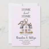 ZUHAUSE UND SCHLÜSSELHAUS ERWÄRMUNG EINLADEN EINLADUNG (Vorderseite)