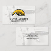 Zuhause und Skyline-Symbol | Schlüssel Visitenkarte (Vorne/Hinten)