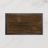 Zuhause und Tools | Holz und Leder Visitenkarte (Rückseite)