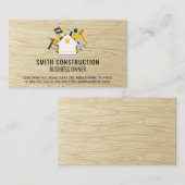 Zuhause und Tools | Holz Visitenkarte (Vorne/Hinten)