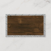 Zuhause und Tools | Holzmetall-Gitter-Muster Visitenkarte (Rückseite)